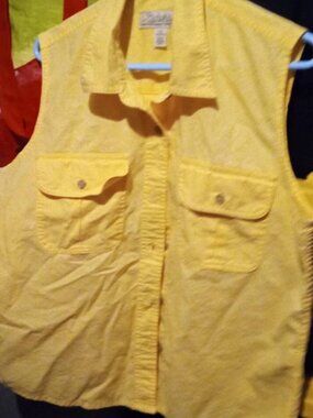 cabela's soft canvas trail yellow large blouse